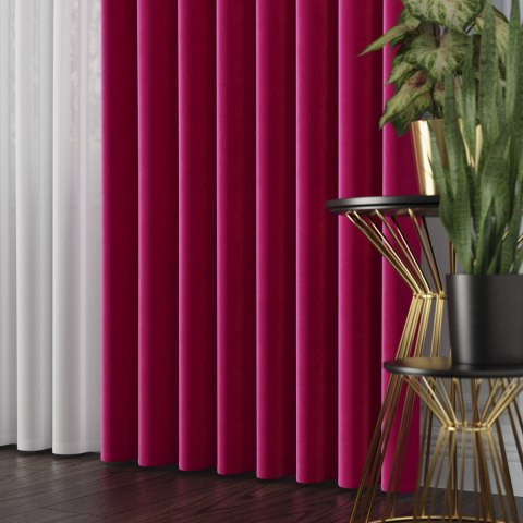 VELVET Tkanina dekoracyjna, wys. 300cm, kolor 040 malinowy VELVET/TZP/040/000300/1