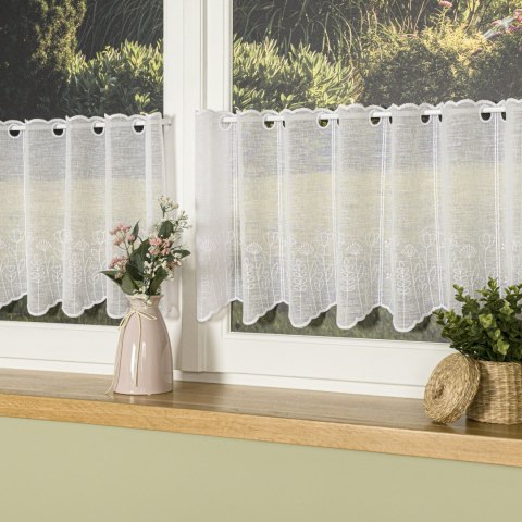 Zazdrostka haftowana na batyście, wys. 60cm, kolor biały 027330/420/001/000060/1
