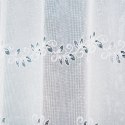 Zazdrostka żakardowa ze wzorem pasowym, wys. 40cm, kolor biały 018534/000/001/000040/1