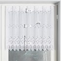 Zazdrostka żakardowa ze wzorem pasowym, wys. 80cm, kolor biały 018534/000/001/000080/1