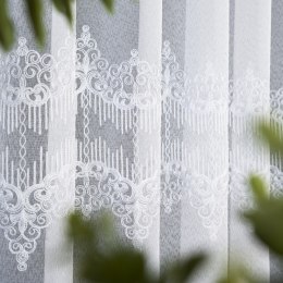 Firanka haftowana, wys. 300cm, kolor biały FHM312/433/001/000300/1
