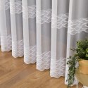 Firanka haftowana ze wzorem pasowym, wys. 300cm, kolor 001 biały 013379/768/001/000300/1