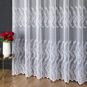 Firanka haftowana ze wzorem pasowym, wys. 320cm, kolor 001 biały FH0052/768/001/000320/1