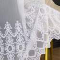Firanka haftowana ze wzorem pasowym, wys. 320cm, kolor 001 biały FH0053/768/001/000320/1