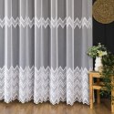Firanka haftowana ze wzorem pasowym, wys. 320cm, kolor 001 biały FH0055/768/001/000320/1
