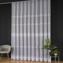 Firanka haftowana ze wzorem pasowym, wys. 320cm, kolor 001 biały FH0057/768/001/000320/1