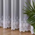 Firanka haftowana ze wzorem pasowym, wys. 320cm, kolor 001 biały FH0057/768/001/000320/1