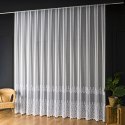 Firanka haftowana ze wzorem pasowym, wys. 320cm, kolor 001 biały FH0059/768/001/000320/1