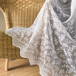 Firanka haftowana ze wzorem pasowym, wys. 320cm, kolor 001 biały FH0059/768/001/000320/1