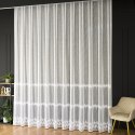 Firanka haftowana ze wzorem pasowym, wys. 320cm, kolor 001 biały FH0060/000/001/000320/1