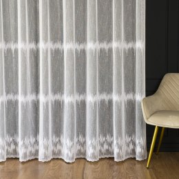 Firanka haftowana ze wzorem pasowym, wys. 320cm, kolor 001 biały FH0060/000/001/000320/1