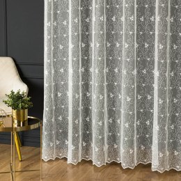 Firanka haftowana ze wzorem po całości, wys. 300cm, kolor 010 offwhite 013545/885/010/000300/1