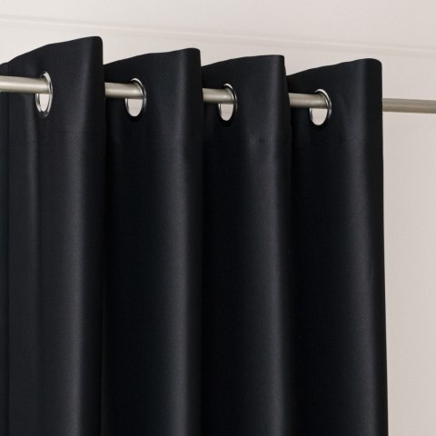 DONA Zasłona gotowa typu blackout na przelotkach, 230x140 cm, kolor 846 czarny TD0015/ZGP/846/140230/1
