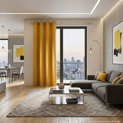 DONA Zasłona gotowa typu blackout na przelotkach, 230x140 cm, kolor 953 szafranowy TD0015/ZGP/953/140230/1