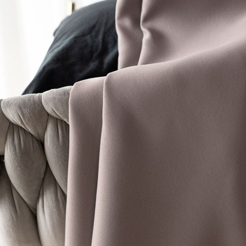 DONA Zasłona gotowa typu blackout na przelotkach, 240x140 cm, kolor 206 szary TD0015/ZGP/206/140240/1