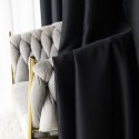DONA Zasłona gotowa typu blackout na przelotkach, 240x140 cm, kolor 846 czarny TD0015/ZGP/846/140240/1