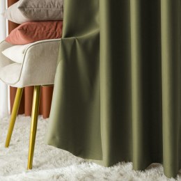 DONA Zasłona gotowa typu blackout na przelotkach, 250x140cm, kolor 622 zielonoszary TD0015/ZGP/622/140250