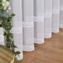 Firanka haftowana ze wzorem pasowym, wys. 300cm, kolor 001 biały 013377/768/001/000300/1
